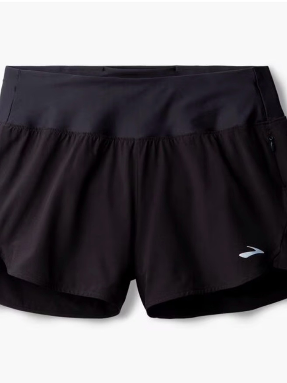 Brooks Women's Black Athletic Running Shorts Size Large Lightweight Lined - Picture 2 of 9